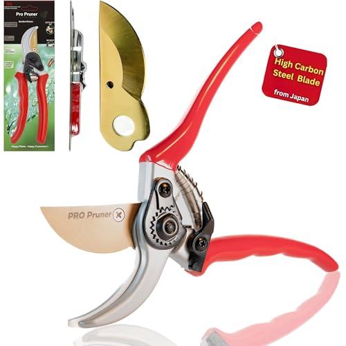 Pro Pruner Professional Premium Bypass Pruning Shears with Extra Titanium Blade Replacement Use as Pruners, Garden Shears, Heavy Duty Handheld - Pro Pruner